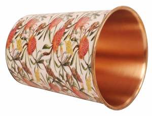 Vaso de Agua de Cobre Puro Ecológico de Lujo con Borde Decorativo, Estampado Floral, Gran Capacidad, Estilo Moderno para Cocina, Vida Saludable - Product Image 4