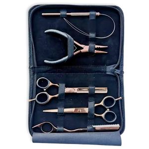 Kit d'outils d'extension de cheveux professionnels de haute qualité pour femmes 3 trous pince rasoir ciseaux Salon qualité usine en gros - Product Image 3