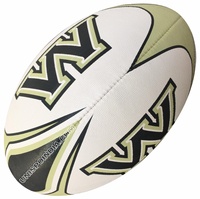 Ballon de rugby de marque Indian Custom entièrement cousu main avec adhérence durable et vessie pour un usage professionnel