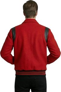 Embroidery Custom Letter <b>Patches</b> Stand Collar Front Logo Cuffs and Contemporary Streetwear Fit Cotton/Wool Winter <b>Jacket</b> - Product Image 4