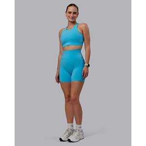 Pantalones Cortos Fusion Ultra High-Rise 6 con Bolsillos - Azul Pacífico Transpirable - Product Image 2