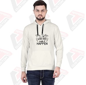เสื้อฮู้ดดี้พรีเมียมสำหรับผู้ชาย เนื้อผ้านุ่มพิเศษ 100% ผ้าฝ้าย ปักลาย ประดับลูกปัด ย้อมสีพื้น พิมพ์ลายดิจิทัล ปรับแต่งได้ สำหรับฤดูหนาว - Product Image 3