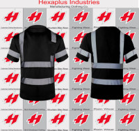 Chemises de travail en coton haute visibilité logo personnalisé réfléchissant t-shirt de travail chemise de sécurité réfléchissante de construction