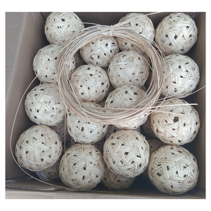 Boule de rotin élégante du Vietnam boule de rotin faite à la main sphère décorative naturelle pour la décoration de la maison et des vacances - Product Image 6