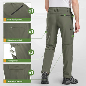Zip Off pantalons de plein air haute qualité mode unisexe randonnée multi-poches tactique renforcé côté randonnée pantalon pour hommes - Product Image 6