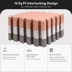 Tappetino Puzzle in Schiuma Spessa a 16 Pezzi BalanceFrom Fitness, per Esercizi e Giochi Sportivi - Product Image 2