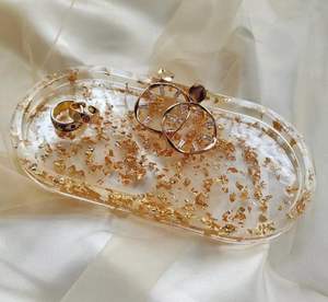 Plateau de service en résine époxy pour servir du café plaqué thé boissons et bière pour la maison hôtel et restaurant plateau fait à la main - Product Image 6