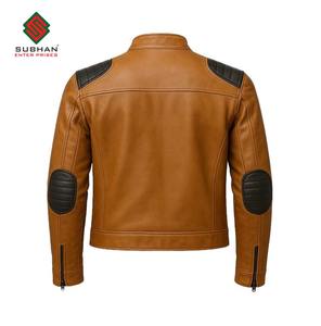 Chaqueta Casual de Invierno para Hombre, de Cuero Sintético, con Cierre, Cuello Mao, Diseño Sólido - Product Image 2