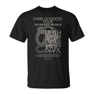 Maglietta Dark Goddess Tour Nyx Lilith Hecate Morrigan Snake - Product Image 1