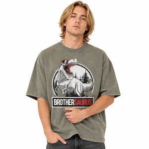 T-<span class=keywords><strong>shirt</strong></span> en coton imprimé <span class=keywords><strong>dinosaure</strong></span> avec logo personnalisé, style streetwear, effet délavé vintage, vêtements pour hommes, OEM ODM, t-shirts graphiques, t-<span class=keywords><strong>shirt</strong></span> oversize pour hommes - Product Image 1