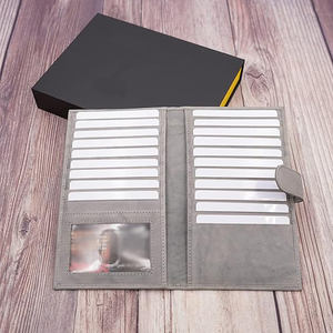 Cierre de botón a presión Logotipo personalizado Venta al por mayor OEM Alta calidad Durable Long Men's Wallet Trending Cuero genuino Precio más bajo - Product Image 3