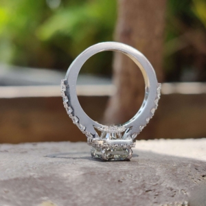 10kt oro sólido radiante Halo Set único laboratorio cultivado diamante compromiso anillos de boda para mujeres estilo clásico IGI para fiestas - Product Image 3