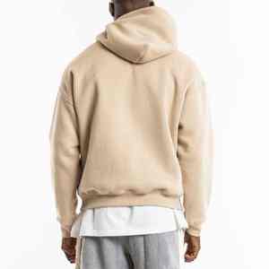 Sudadera con capucha de algodón de alta calidad French Terry de gran tamaño, Sudadera con capucha gruesa de lana con hombros caídos, sudaderas con capucha personalizadas lisas en blanco para hombres - Product Image 4