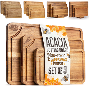<span class=keywords><strong>Planche</strong></span> à découper en bois d'acacia massif avec rainure pour jus, accessoires de cuisine personnalisés, <span class=keywords><strong>prix</strong></span> d'usine, ensemble de planches à découper en bois - Product Image 1