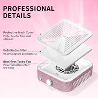 SNRQI Dépoussiéreur à ongles de marque personnalisée 3H Utilisation portable sans fil Super aspiration à 3 vitesses pour équipement de salon professionnel WL008