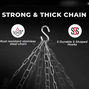 Sac de frappe de boxe suspendu avec logo personnalisé, matériau durable, sac de sable d'entraînement de Muay Thai pour les sports de gym professionnels - Product Image 5