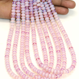 ลูกปัดควอตซ์สีชมพูโรสสวยงาม รูปทรงกลมเรียบ ขนาด 7-8 มม. ลูกปัดพลอยควอตซ์เรียบ คุณภาพ AAA สำหรับทำเครื่องประดับ - Product Image 5