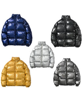 Vestes pour hommes Veste matelassée d'hiver à la mode décontractée pour hommes Blousons bombardiers et manteaux - Product Image 3