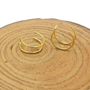 2-Pack Sterling <b>Silver</b> Fashion <b>Cuff</b> <b>Earrings</b> - Product Image 1