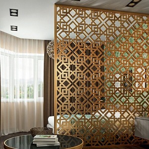 Khách Sạn Trang Trí Kim Loại Laser Cắt Riêng Tư Hàng Rào Tường Bảng Điều Khiển Phòng Phân Vùng Màn Hình Tường Chia - Product Image 3