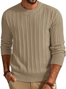 Suéteres de Punto para Hombre, de Alta Calidad, Mezcla de Poliéster/Algodón, Transpirables, Antipilling, Tallas Grandes - Product Image 2