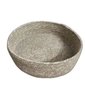 Prix de vente élevé Jute bol Premium Look moderne Design Unique osier canne Jute fruits Table décor utilisation en gros pas cher quantité minimale de commande - Product Image 3