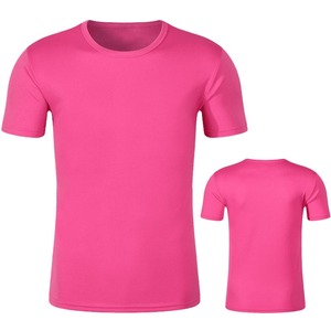 T-shirts de sport Dry-Fit 100 % polyester en gros, t-shirts unis personnalisés imprimés pour la course, en tissu tricoté - Product Image 2