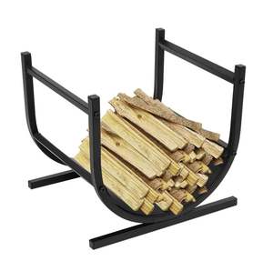 Wrought Iron Log <b>Firewood</b> <b>Rack</b> Stand Holder Bulk Quantity for Indoor & Outdoor Home Garden Storage Elegant Fireplace Accessories - Product Image 3