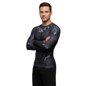 Camiseta de compresión térmica de manga corta, precio competitivo, logotipo privado personalizado, camiseta de compresión deportiva - Product Image 4