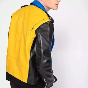 <b>Men's</b> Multi-color Genuine Leather Motorcycle <b>Biker</b> <b>Jacket</b> With Armoured CE Protected Racing Leather Motorbike <b>Jacket</b> For <b>Men</b> - Product Image 4