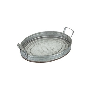 Bandeja galvanizada de primera calidad, diseño único, mesa de forma ovalada, bandeja galvanizada para artículos domésticos que sirven tary - Product Image 3