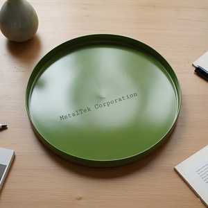 Bandeja de servicio plateada grande martillada de acero inoxidable, bandeja decorativa para aperitivos de mesa de boda para restaurante y Hotel en casa, venta al por mayor - Product Image 6