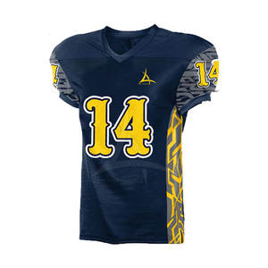 Uniforme de football américain respirant, taille plus, manches courtes, tissu léger, haute qualité, entraînement pour hommes, matchs - Product Image 2