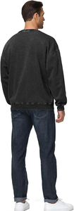 Nouveau sweat-shirt à col rond pour homme, coupe ample, en coton 100% lourd, délavé à l'acide, avec logo personnalisé de haute qualité - Product Image 5
