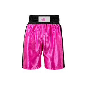 Short de boxe avec logo personnalisé de haute qualité pour l'entraînement et la compétition Taille élastique Motif solide sportif Arts martiaux mixtes - Product Image 1