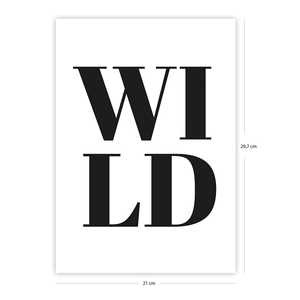 Diseño minimalista DIN A4 con estampado vertical de motivos salvajes - Product Image 3