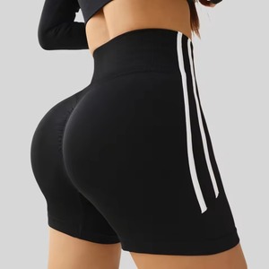 Shorts de sport pour femmes grande taille, taille haute, style motard, contrôle du ventre, extensible, pour le yoga et le fitness, vente en gros personnalisée - Product Image 5