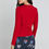 Blusa y Camisa Elegante de Jersey Roja para Mujer Talla Grande - Product Image 2