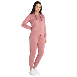 Chándal tejido transpirable personalizado para mujer con cremallera sólida para la temporada de invierno - Product Image 3