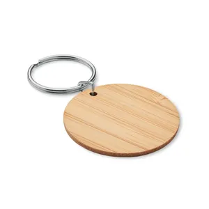 Portachiavi e Moschettone in Bambù Sostenibile ROUNDBOO - Gadget Promozionali Eco-Friendly - Product Image 3