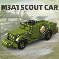 Kits de modèles en plastique de véhicules militaires 1/35, ensemble de blocs de construction de voiture de reconnaissance M3A1 à l'échelle 1/35