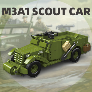 1/35 guerra mondiale 2 armi da fuoco con <span class=keywords><strong>equipaggiamento</strong></span> <span class=keywords><strong>militare</strong></span> Ww2 kit modello di plastica in mattoni 1/35 scala M3A1 Set di blocchi di costruzione per auto Scout - Product Image 5