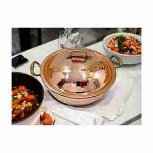 High in Demand Serving Buffet Chafing <b>Dish</b> Manufacturer From India <b>Utensils</b> Safe Copper Serving Pot with High Quality - Product Image 3