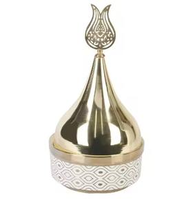 Bol à dattes en métal de qualité supérieure pour le Ramadan Kareem, décoration de table islamique arabe, fruits secs - Product Image 3