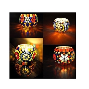 Logo personnalisé bougeoir décor à la maison mosaïque verre bougeoir thé lumière titulaire pour mariages noël personnalisé - Product Image 4