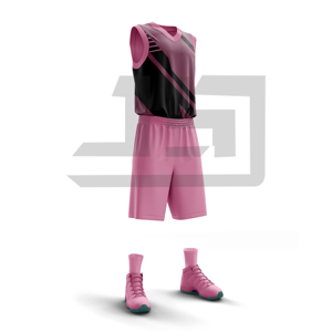 <b>Elite</b> Basketball Training Kit Sublimation Printed Sleeveless Jersey Athletic Shorts Set for Unisex Adults 100% Polyester - Product Image 4