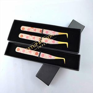 Las mejores pinzas para pestañas GETUP BROSONS IMPEX de 90 grados, diseño de muñecas Brat, de acero inoxidable recubierto de papel, con ángulo de 45 grados - Product Image 2