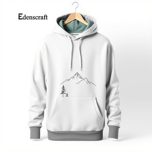 Pull à capuche léger pour hommes hiver décontracté élégant chaud imprimé coton mélangé tissu Durable doux confortable sweat - Product Image 4