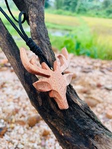 COLLIERS DRIVEN POUR FEMMES HOMMES NATUREL GRAND BOHO TRIBAL SONO BOIS Pendentif sur cordon réglable Collier fait main - Product Image 2