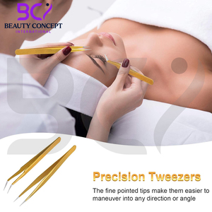 Eyelash Extension Tweezers Durable Stainless Steel Beauty Tool For Eyelash Isolation And Styling Work - Product Image 5